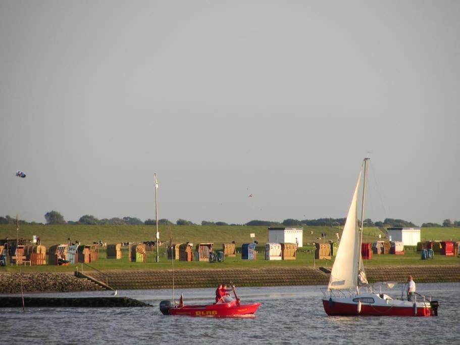 Nordsee Und Natur. Gemuetliche Fewo Mit Deichblick Dorumer Neufeld Buitenkant foto